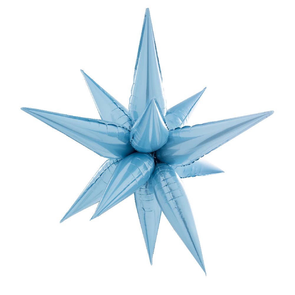 40" Starburst Mylar Balloon - Light Blue