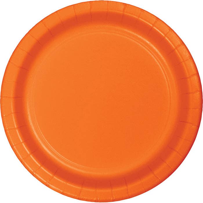 Sunkissed Orange Value 8.75" Paper Dinner Plates