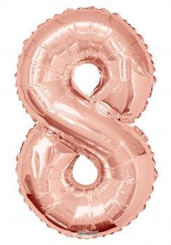 34 Inch Rose Gold Number 8