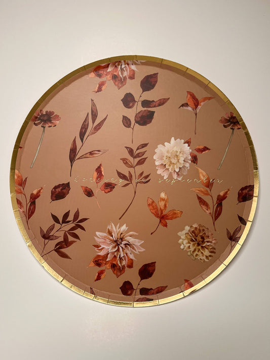 Fall Leaf Dinner Paper Plate (8pcs)