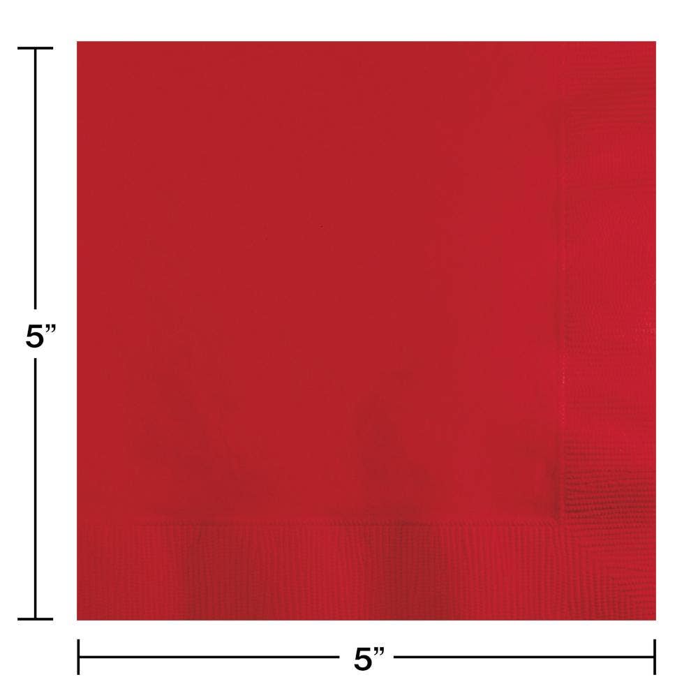 Classic Red Value Friendly Beverage Napkins