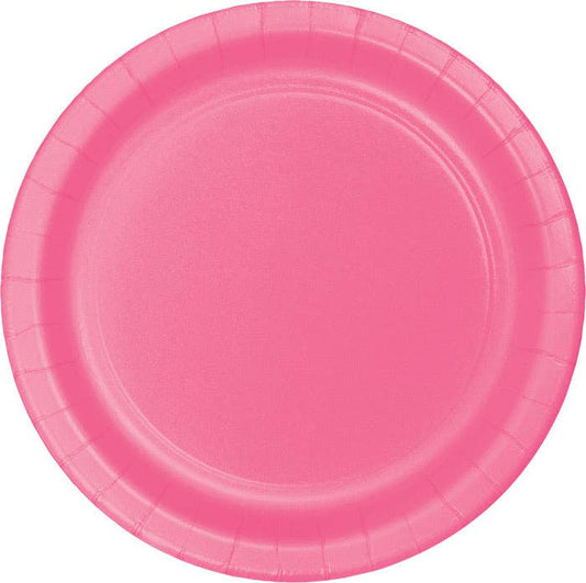Candy Pink Sturdy Style 8.75" Paper Dinner Plates