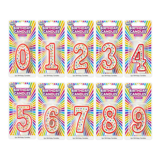 0-9 Number Birthday Candles Starter Pack