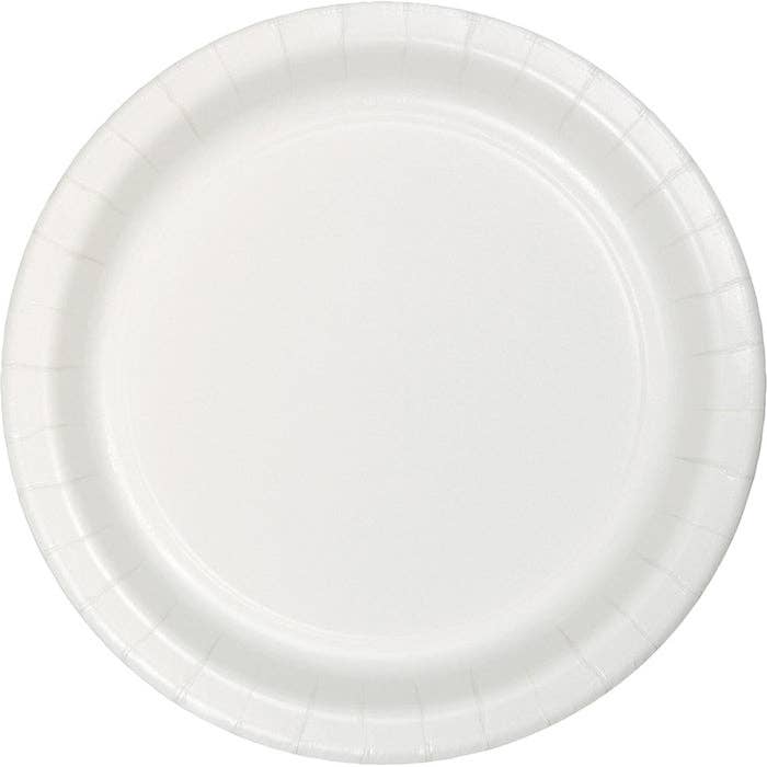 White Value Friendly 8.75" Paper Dinner Plates