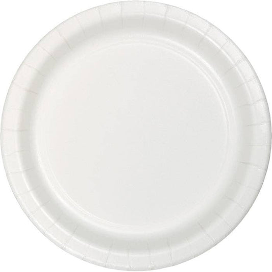 White Value Friendly 8.75" Paper Dinner Plates