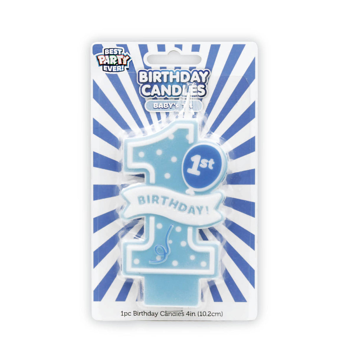 Baby's First Birthday Blue Birthday Candle