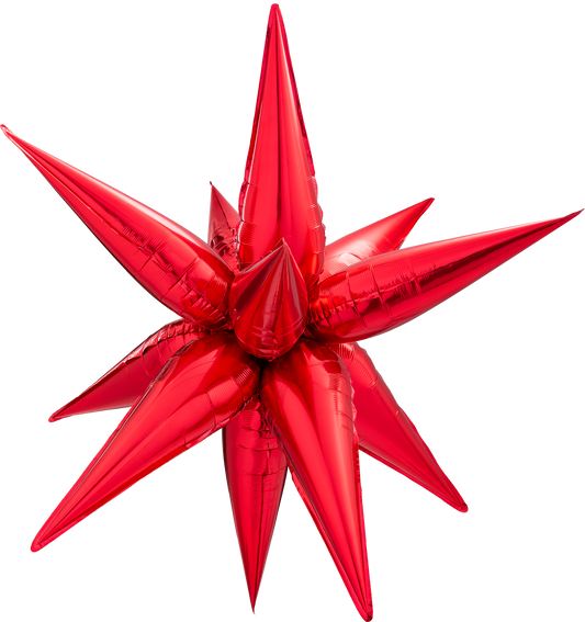 40" Starburst Mylar Balloon - Red