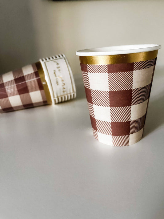 Fall Plaid Cups