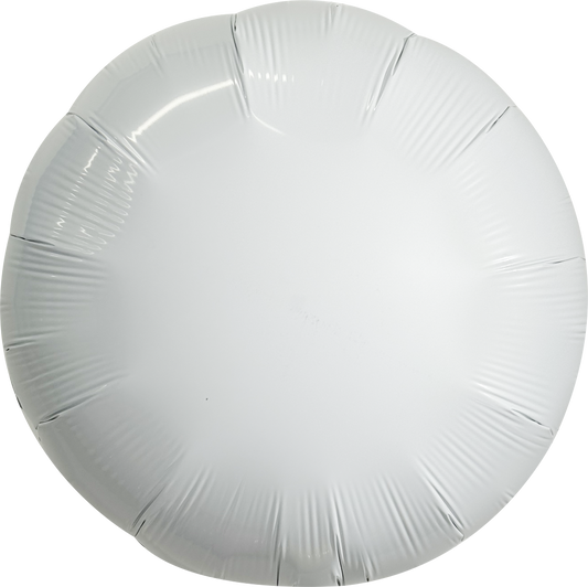 24" White Round Foil Balloon – 5 Pack