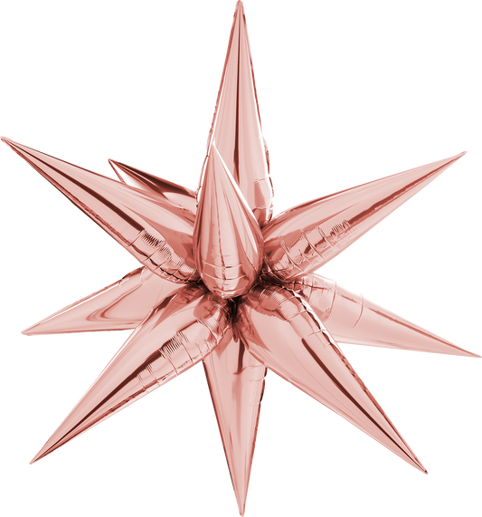 26" Starburst Mylar Balloon - Rose Gold
