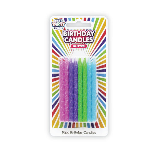 Glitter Pastel Birthday Candles
