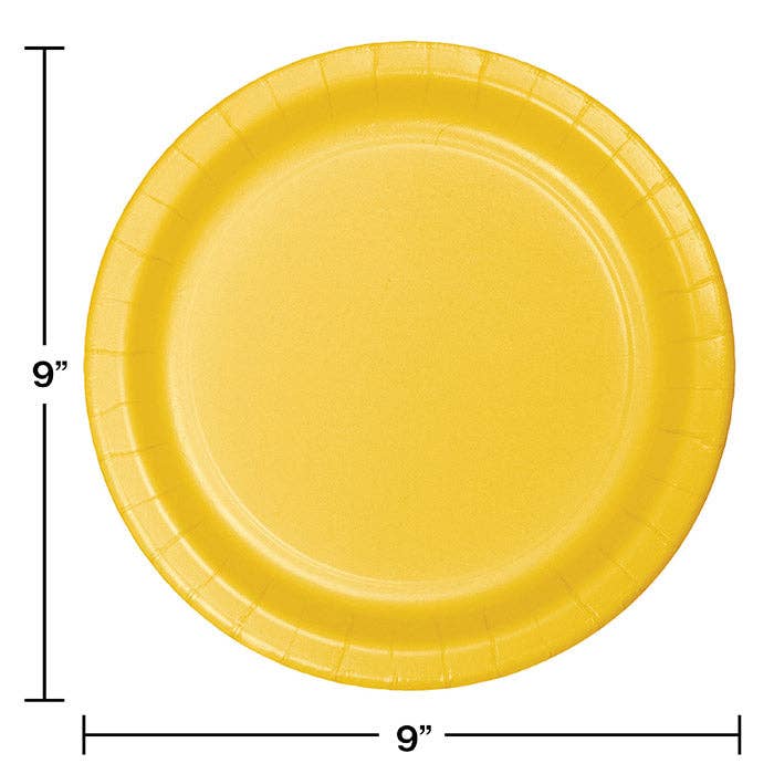 School Bus Yellow Value 8.75" Paper Dinner Plates