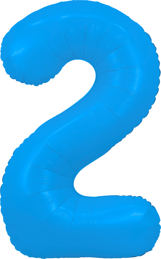 34" Neon Blue Number 2