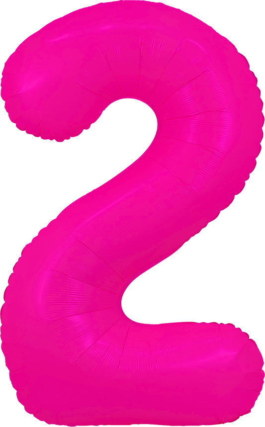 34" Neon Pink Number 2