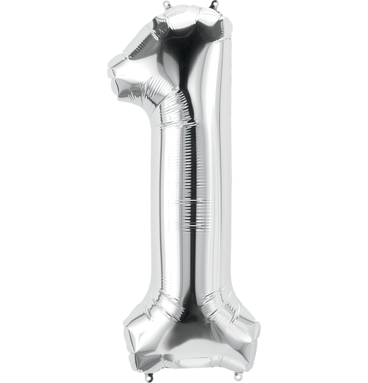 34 Inch Silver Number 1