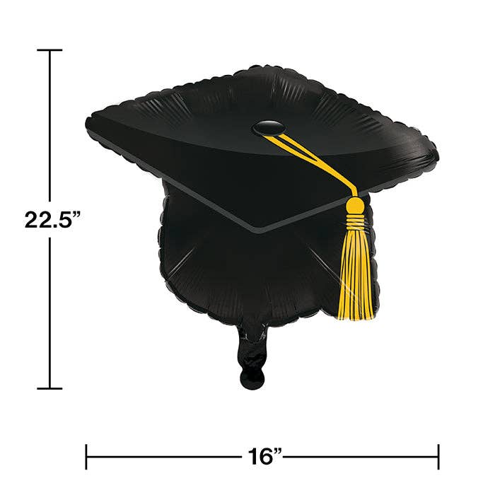 Bulk Black Graduation Cap Mylar Balloons
