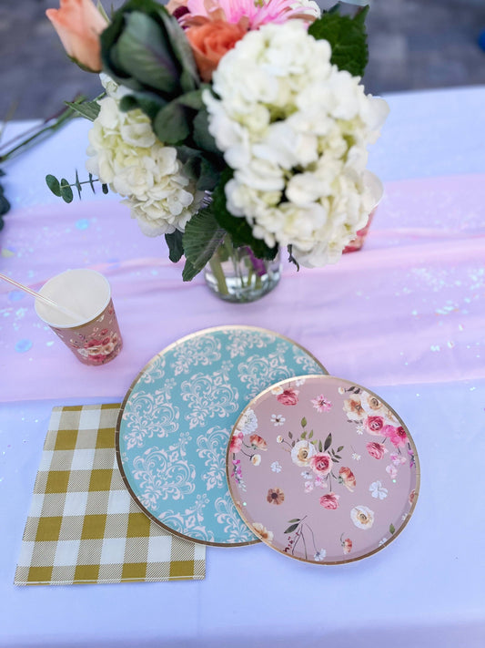 Floral Beige Plate, Small