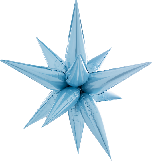 26" Starburst Mylar Balloon - Light Blue