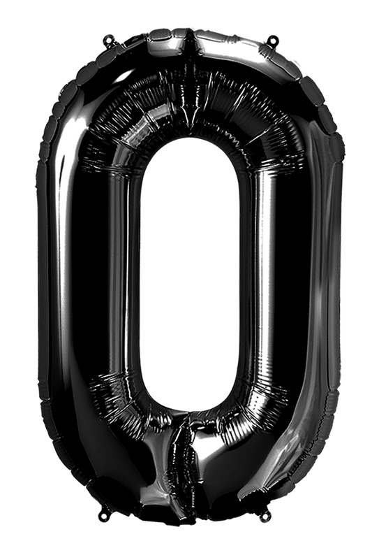 34 Inch Black Number 0