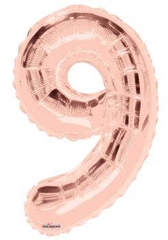 34 Inch Rose Gold Number 9