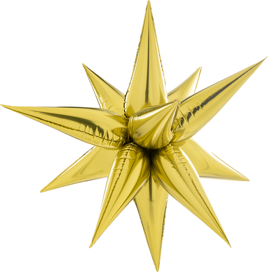 26" Starburst Mylar Balloon - Gold
