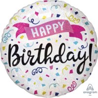 Happy Birthday Pink sparkle banner