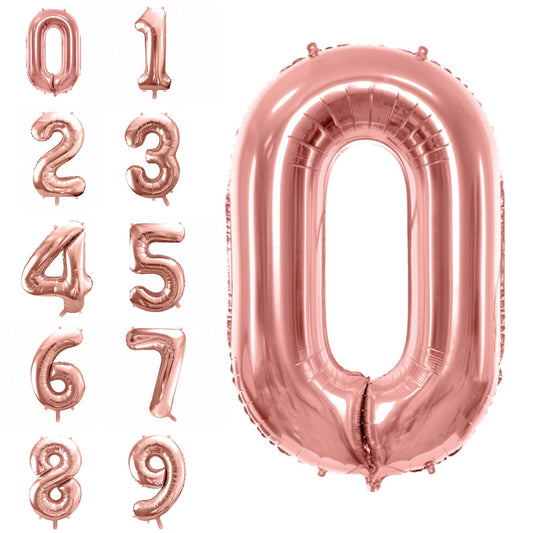 Rose Gold Number Balloons